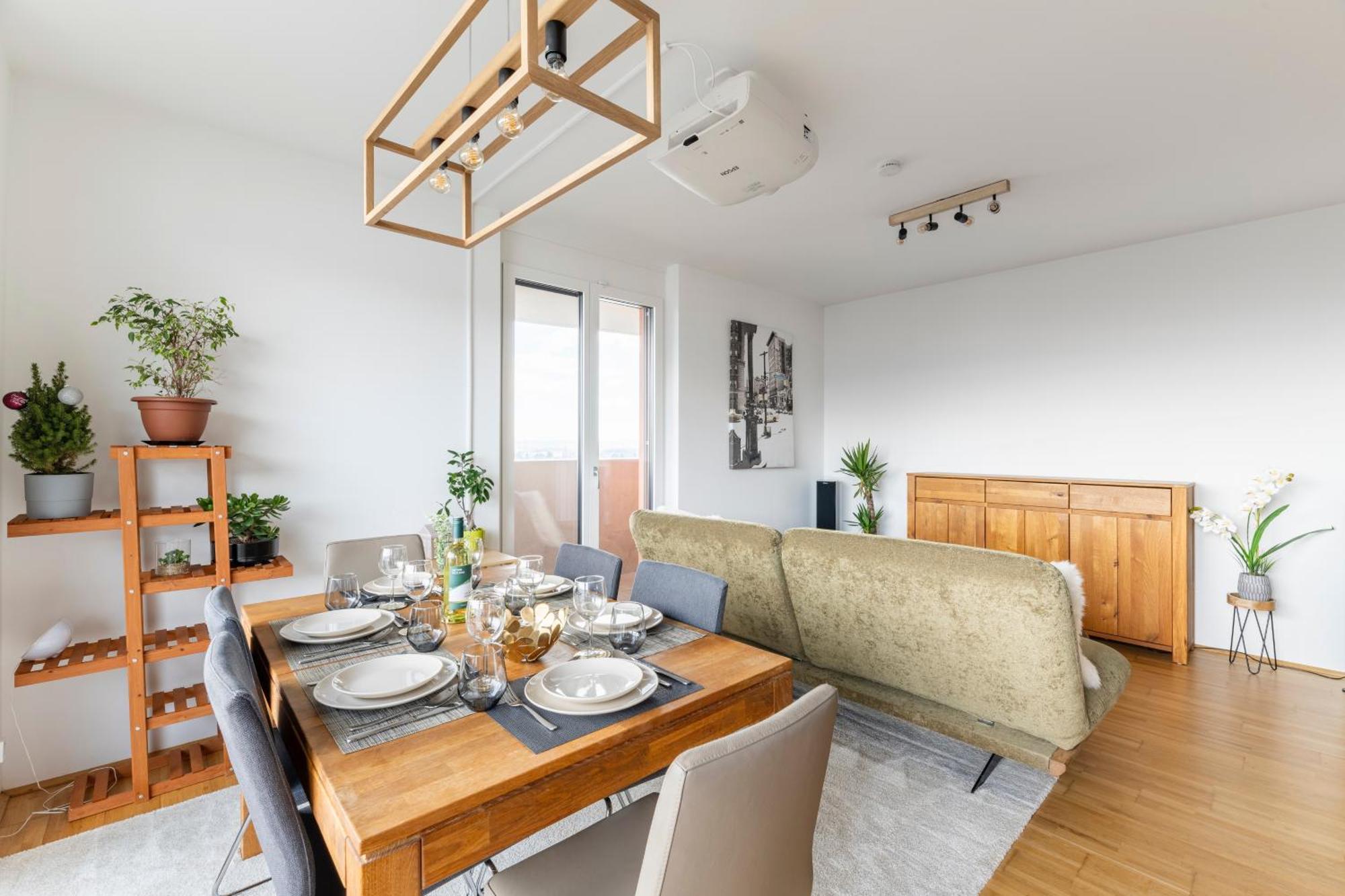 Edler Wohnraum Panoramablick 3 Sz Boxspringbetten, E-Ladestation, Kaffeevollautomat, Klima, Lift, Terrasse & 2Xtg Graz Bagian luar foto