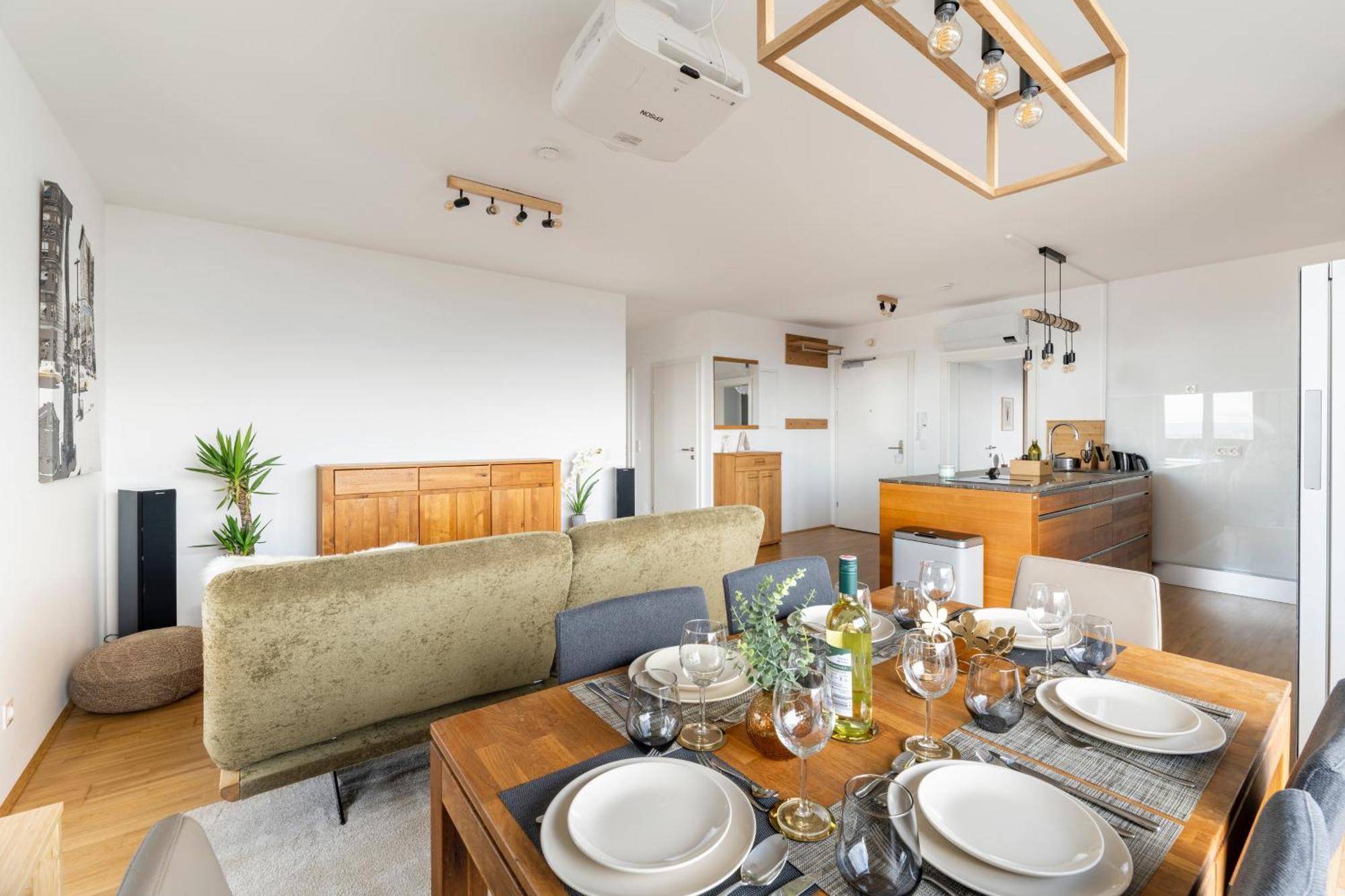 Edler Wohnraum Panoramablick 3 Sz Boxspringbetten, E-Ladestation, Kaffeevollautomat, Klima, Lift, Terrasse & 2Xtg Graz Bagian luar foto